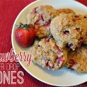 Strawberry + Candied Ginger Scone Cookies