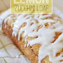 Lemon Zucchini Bread With Sugar Free Glaze