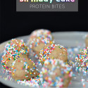 No Bake Birthday Cake Protein Bites